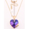 Кулон Xuping 18K с кр-ми Swarovski на цепочке Сердечки с кристаллом Heliotrope дл. 41,5-46,5см х 1мм фото №4 Кулон Xuping 18K с кр-ми Swarovski на цепочке Сердечки с кристаллом Heliotrope дл. 41,5-46,5см х 1мм фото №4