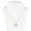 Кулон Xuping колір 18K з кр-ми Swarovski на ланцюжку Бокали з кристалами Aquamarine довжина 40-45см х 2мм фото №2 Кулон Xuping колір 18K з кр-ми Swarovski на ланцюжку Бокали з кристалами Aquamarine довжина 40-45см х 2мм фото №2
