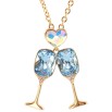 Кулон Xuping колір 18K з кр-ми Swarovski на ланцюжку Бокали з кристалами Aquamarine довжина 40-45см х 2мм фото №3 Кулон Xuping колір 18K з кр-ми Swarovski на ланцюжку Бокали з кристалами Aquamarine довжина 40-45см х 2мм фото №3