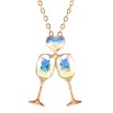 Кулон Xuping колір 18K з кр-ми Swarovski на ланцюжку Бокали з кристалами АВ довжина 40-45,5см х 2мм фото №3 Кулон Xuping колір 18K з кр-ми Swarovski на ланцюжку Бокали з кристалами АВ довжина 40-45,5см х 2мм фото №3