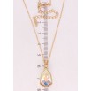 Кулон Xuping колір 18K з кристалами Swarovski на ланцюжку Кристал АВ довжина 39-44см х 1мм фото №4 Кулон Xuping колір 18K з кристалами Swarovski на ланцюжку Кристал АВ довжина 39-44см х 1мм фото №4