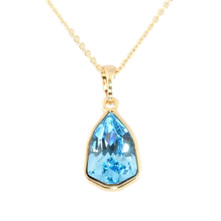 Кулон Xuping колір 18K з кристалами Swarovski на ланцюжку Кристал Aquamarine довжина 39-44см х 1мм фото №18