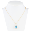 Кулон Xuping цвет 18K с кристаллами Swarovski на цепочке Кристалл Aquamarine длина 39-44см х 1мм фото №2 Кулон Xuping цвет 18K с кристаллами Swarovski на цепочке Кристалл Aquamarine длина 39-44см х 1мм фото №2