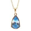 Кулон Xuping цвет 18K с кристаллами Swarovski на цепочке Кристалл Aquamarine длина 39-44см х 1мм фото №3 Кулон Xuping цвет 18K с кристаллами Swarovski на цепочке Кристалл Aquamarine длина 39-44см х 1мм фото №3