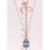 Кулон Xuping цвет 18K с кристаллами Swarovski на цепочке Кристалл Aquamarine длина 39-44см х 1мм фото №4 Кулон Xuping цвет 18K с кристаллами Swarovski на цепочке Кристалл Aquamarine длина 39-44см х 1мм фото №4