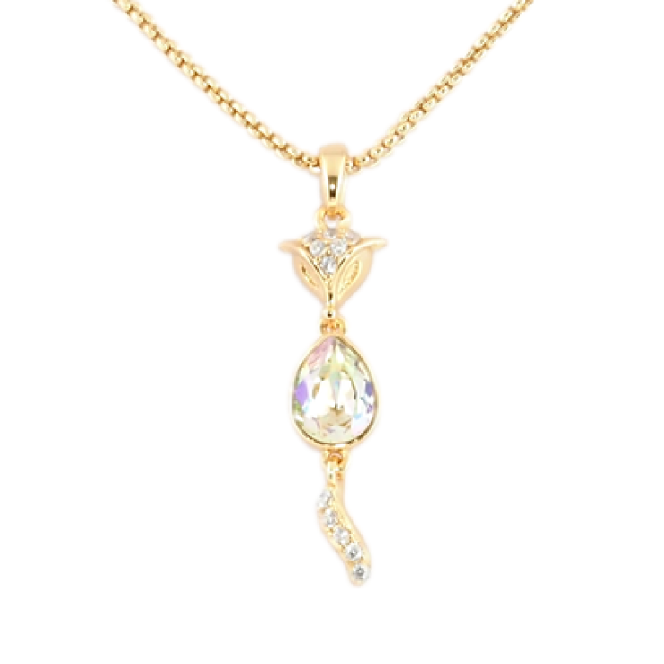 Кулон Xuping 18K з кр-ми Swarovski на ланцюжку Лиса з кристалом Vitrail Light довжина 39,5-45см х 1мм фото №14 Кулон Xuping 18K з кр-ми Swarovski на ланцюжку Лиса з кристалом Vitrail Light довжина 39,5-45см х 1мм фото №14