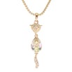 Кулон Xuping 18K з кр-ми Swarovski на ланцюжку Лиса з кристалом Vitrail Light довжина 39,5-45см х 1мм фото №3 Кулон Xuping 18K з кр-ми Swarovski на ланцюжку Лиса з кристалом Vitrail Light довжина 39,5-45см х 1мм фото №3