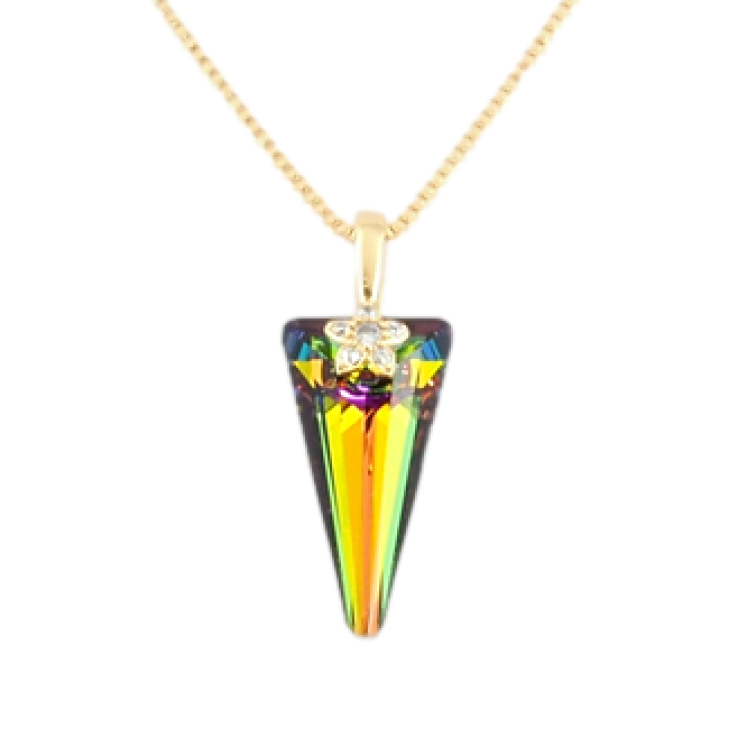 Подвеска Xuping 18K с кристаллами Swarovski на цепочке Кристалл Vitrail Medium дл.42,5-47,5см х 1мм фото №9 Подвеска Xuping 18K с кристаллами Swarovski на цепочке Кристалл Vitrail Medium дл.42,5-47,5см х 1мм фото №9
