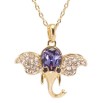 Кулон Xuping колір 18K з кр-ми Swarovski на ланцюжку Слон із кристалом Tanzanite довжина 40-45см х 1мм фото №3 Кулон Xuping колір 18K з кр-ми Swarovski на ланцюжку Слон із кристалом Tanzanite довжина 40-45см х 1мм фото №3
