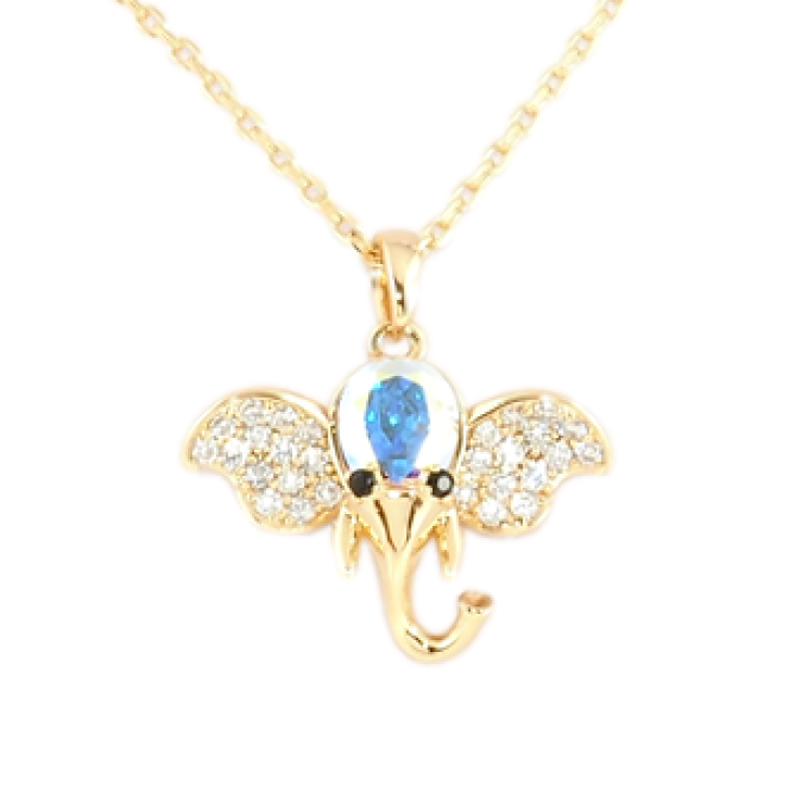Кулон Xuping колір 18K з кр-ми Swarovski на ланцюжку Слон з кристалом АВ довжина 39,5-44,5см х фото №7