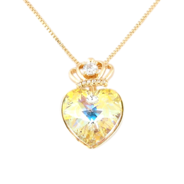 Кулон Xuping колір 18K з кр-ми Swarovski на ланцюжку Серце Sunshine Delite з короною довжина 40-45см х 1мм фото №9 Кулон Xuping колір 18K з кр-ми Swarovski на ланцюжку Серце Sunshine Delite з короною довжина 40-45см х 1мм фото №9