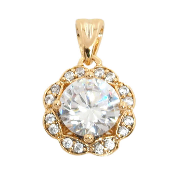Кулон Xuping Позолота 18K Квіточка з фіанітом і цирконієм для ланцюжка до 2мм фото №18
