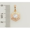 Кулон Xuping Позолота 18K Шестикутник із кристалом для ланцюжка до 5мм фото №2 Кулон Xuping Позолота 18K Шестикутник із кристалом для ланцюжка до 5мм фото №2
