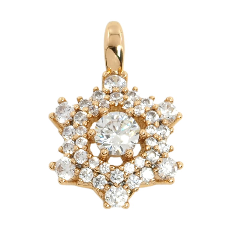 Кулон Xuping Позолота 18K Звездочка с цирконием для цепочки до 3мм фото №1 Кулон Xuping Позолота 18K Звездочка с цирконием для цепочки до 3мм фото №1