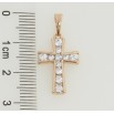 Кулон Xuping Позолота 18K Хрест із цирконієм для ланцюжка до 5мм фото №2