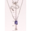 Кулон Xuping колір Родій з кр-ми Swarovski на ланцюжку Келих з кристалом Tanzanite дл. 41,5-46,5см х 1мм фото №3 Кулон Xuping колір Родій з кр-ми Swarovski на ланцюжку Келих з кристалом Tanzanite дл. 41,5-46,5см х 1мм фото №3