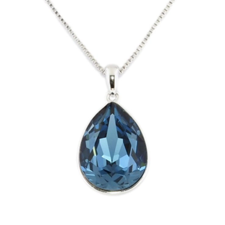 Кулон Xuping цвет Родий с кристаллами Swarovski на цепочке Кристалл Montana длина 39-44.5см х 1мм фото №21 Кулон Xuping цвет Родий с кристаллами Swarovski на цепочке Кристалл Montana длина 39-44.5см х 1мм фото №21