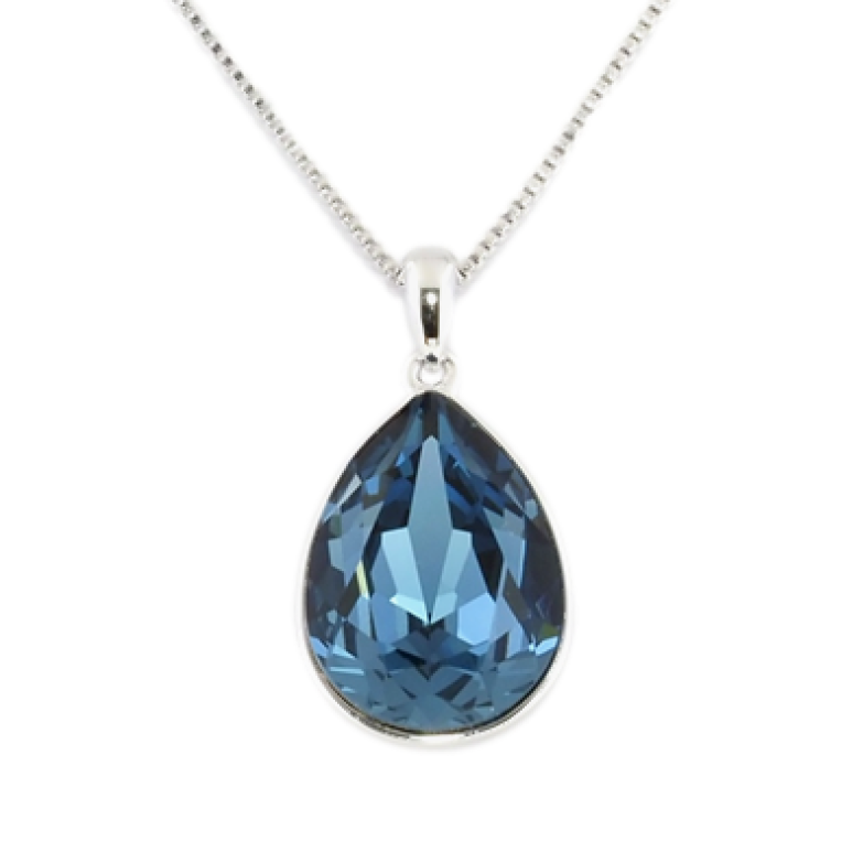 Кулон Xuping колір Родій із кристалами Swarovski на ланцюжку Кристал Montana довжина 39-44.5см х 1мм фото №12 Кулон Xuping колір Родій із кристалами Swarovski на ланцюжку Кристал Montana довжина 39-44.5см х 1мм фото №12