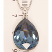 Кулон Xuping цвет Родий с кристаллами Swarovski на цепочке Кристалл Montana длина 39-44.5см х 1мм фото №3 Кулон Xuping цвет Родий с кристаллами Swarovski на цепочке Кристалл Montana длина 39-44.5см х 1мм фото №3