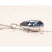 Кулон Xuping цвет Родий с кристаллами Swarovski на цепочке Кристалл Montana длина 39-44.5см х 1мм фото №5 Кулон Xuping цвет Родий с кристаллами Swarovski на цепочке Кристалл Montana длина 39-44.5см х 1мм фото №5