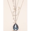 Кулон Xuping цвет Родий с кристаллами Swarovski на цепочке Кристалл Montana длина 39-44.5см х 1мм фото №6 Кулон Xuping цвет Родий с кристаллами Swarovski на цепочке Кристалл Montana длина 39-44.5см х 1мм фото №6