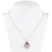 Кулон Xuping цвет Родий с кристаллами Swarovski на цепочке Кристалл Antique Pink длина 39-44.5см х 1мм фото №2