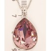 Кулон Xuping цвет Родий с кристаллами Swarovski на цепочке Кристалл Antique Pink длина 39-44.5см х 1мм фото №3