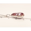 Кулон Xuping цвет Родий с кристаллами Swarovski на цепочке Кристалл Antique Pink длина 39-44.5см х 1мм фото №5