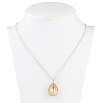 Кулон Xuping цвет Родий с кристаллами Swarovski на цепочке Кристалл Peach Delite длина 39-44см х 1мм фото №2 Кулон Xuping цвет Родий с кристаллами Swarovski на цепочке Кристалл Peach Delite длина 39-44см х 1мм фото №2