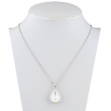 Кулон Xuping цвет Родий с кристаллами Swarovski на цепочке Кристалл White Opal длина 39.5-45см х 1мм фото №2 Кулон Xuping цвет Родий с кристаллами Swarovski на цепочке Кристалл White Opal длина 39.5-45см х 1мм фото №2
