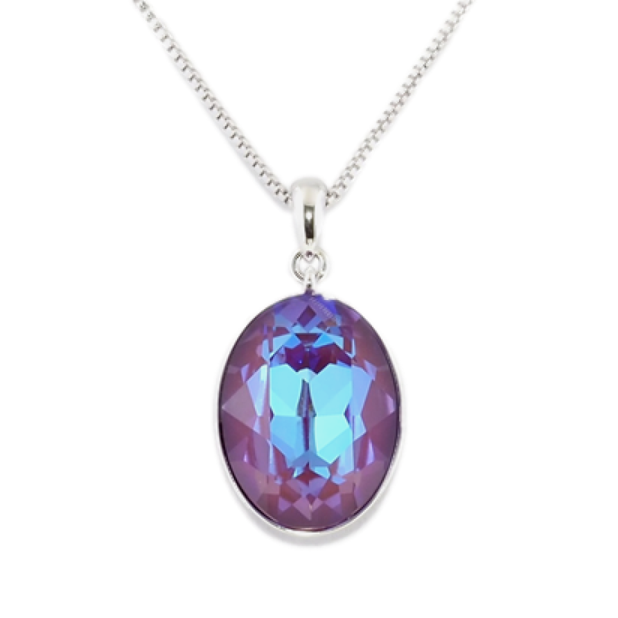 Кулон Xuping цвет Родий с кристаллами Swarovski на цепочке Кристалл Siam Shimmer длина 39-44,5см х 1мм фото №1 Кулон Xuping цвет Родий с кристаллами Swarovski на цепочке Кристалл Siam Shimmer длина 39-44,5см х 1мм фото №1
