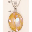 Кулон Xuping колір Родій із кристалами Swarovski на ланцюжку Кристал Peach Delite довжина 39-45см х 1мм фото №3