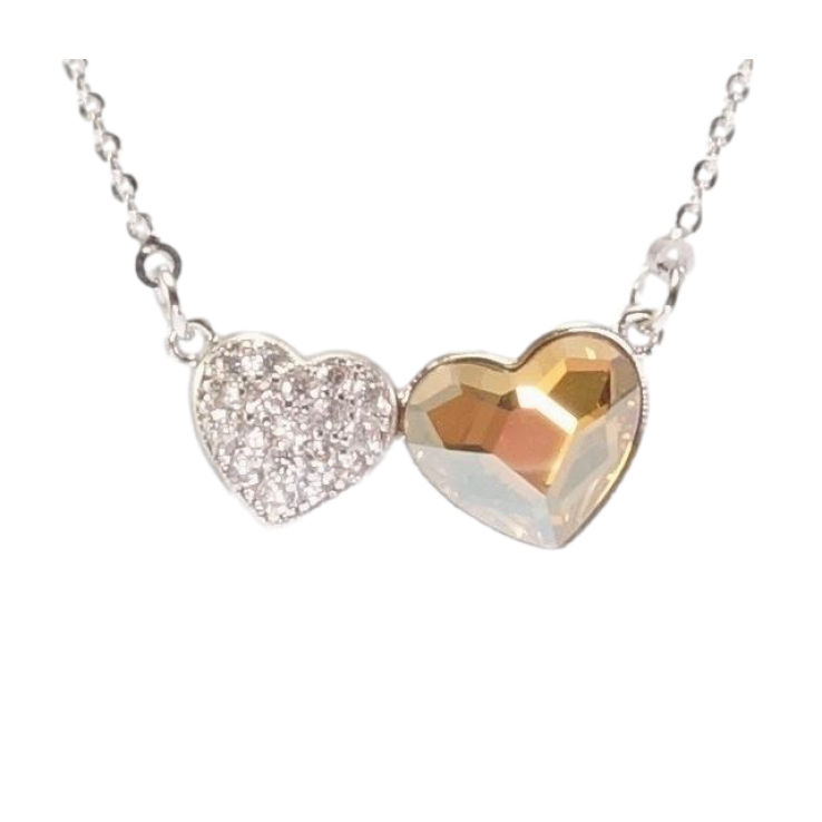 Кулон Xuping колір Родій із кристалами Swarovski на ланцюжку Пара Сердець довжина 41-47 см фото №21 Кулон Xuping колір Родій із кристалами Swarovski на ланцюжку Пара Сердець довжина 41-47 см фото №21