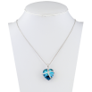 Кулон Xuping колір Родій із кристалами Swarovski на ланцюжку Серце кристал Oceanblue довжина 38-43см х 1мм фото №2 Кулон Xuping колір Родій із кристалами Swarovski на ланцюжку Серце кристал Oceanblue довжина 38-43см х 1мм фото №2