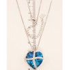 Кулон Xuping колір Родій із кристалами Swarovski на ланцюжку Серце кристал Oceanblue довжина 38-43см х 1мм фото №5 Кулон Xuping колір Родій із кристалами Swarovski на ланцюжку Серце кристал Oceanblue довжина 38-43см х 1мм фото №5