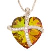 Кулон Xuping колір Родій із кристалами Swarovski на ланцюжку Серце кристал Vitrail Medium довжина 39-45см х 1мм фото №3 Кулон Xuping колір Родій із кристалами Swarovski на ланцюжку Серце кристал Vitrail Medium довжина 39-45см х 1мм фото №3