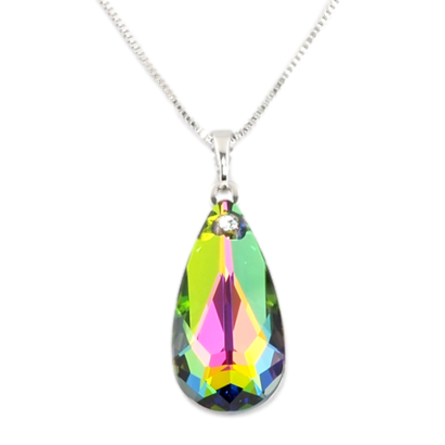 Кулон Xuping цвет Родий с кристаллами Swarovski на цепочке Кристалл Vitrail Medium длина 40-45.5см х 1мм фото №1 Кулон Xuping цвет Родий с кристаллами Swarovski на цепочке Кристалл Vitrail Medium длина 40-45.5см х 1мм фото №1