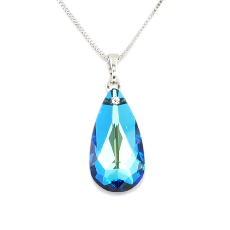 Кулон Xuping колір Родій із кристалами Swarovski на ланцюжку Кристал Oceanblue довжина 40.5-45.5см х 1мм фото №14 Кулон Xuping колір Родій із кристалами Swarovski на ланцюжку Кристал Oceanblue довжина 40.5-45.5см х 1мм фото №14