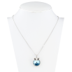 Кулон Xuping цвет Родий с кристаллами Swarovski на цепочке Сова с кристаллом Aquamarine длина 40-45см х 1мм фото №2