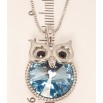 Кулон Xuping цвет Родий с кристаллами Swarovski на цепочке Сова с кристаллом Aquamarine длина 40-45см х 1мм фото №3