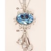 Кулон Xuping цвет Родий с кристаллами Swarovski на цепочке Котик с кристаллом Aquamarine длина 39.5-44см х фото №4 Кулон Xuping цвет Родий с кристаллами Swarovski на цепочке Котик с кристаллом Aquamarine длина 39.5-44см х фото №4