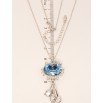 Кулон Xuping цвет Родий с кристаллами Swarovski на цепочке Котик с кристаллом Aquamarine длина 39.5-44см х фото №6 Кулон Xuping цвет Родий с кристаллами Swarovski на цепочке Котик с кристаллом Aquamarine длина 39.5-44см х фото №6