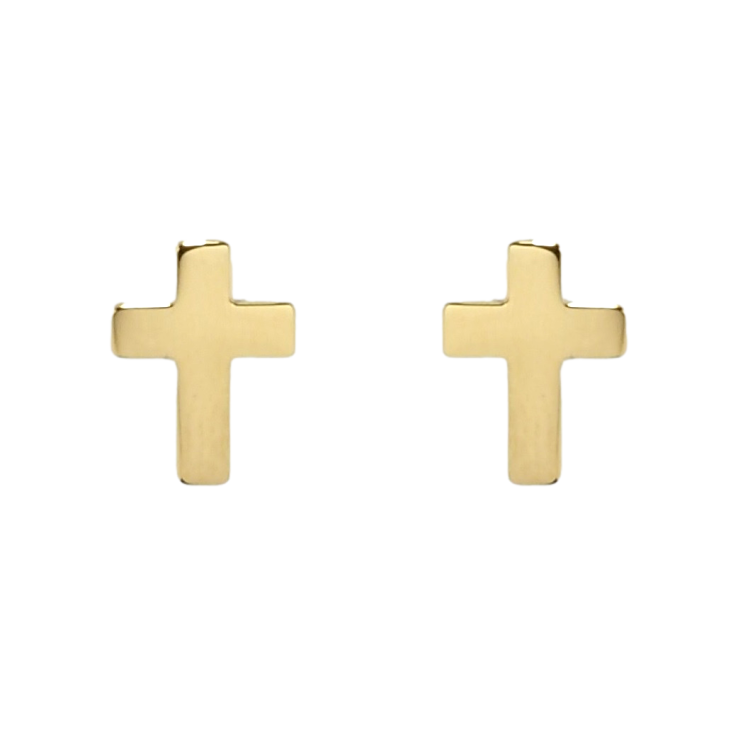 Серьги Xuping TTM Stainless Steel цвет 14K пусеты Крестики фото №13