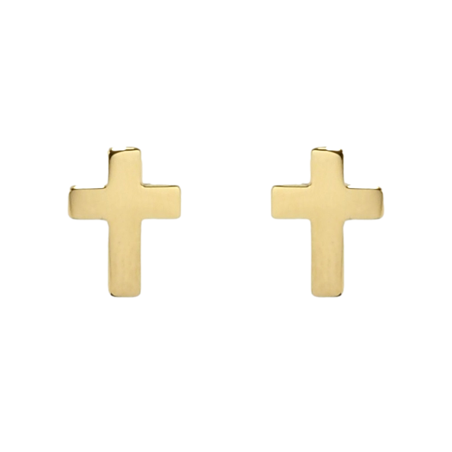 Серьги Xuping TTM Stainless Steel цвет 14K пусеты Крестики фото №1 Серьги Xuping TTM Stainless Steel цвет 14K пусеты Крестики фото №1