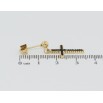 Серьги Xuping TTM Stainless Steel цвет 14K пусеты Подвески крестики с черным цирконием фото №2 Серьги Xuping TTM Stainless Steel цвет 14K пусеты Подвески крестики с черным цирконием фото №2