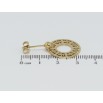 Сережки Xuping TTM Stainless Steel колір 14K пусети Круглі різьблені підвіски фото №2 Сережки Xuping TTM Stainless Steel колір 14K пусети Круглі різьблені підвіски фото №2