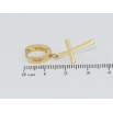 Серьги Xuping TTM Stainless Steel цвет 14K подвески на колечках Крестики фото №2 Серьги Xuping TTM Stainless Steel цвет 14K подвески на колечках Крестики фото №2