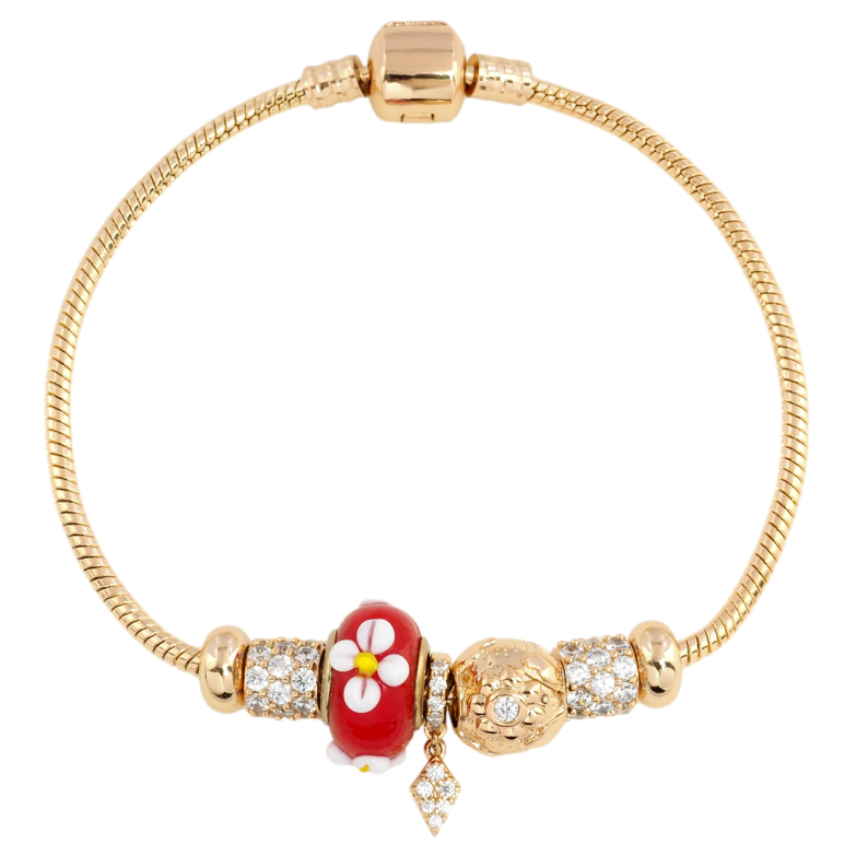 Браслет Xuping Позолота 18K У стилі Pandora Ювелірний шнур з намистинами довжина 21см х 3мм фото №21 Браслет Xuping Позолота 18K У стилі Pandora Ювелірний шнур з намистинами довжина 21см х 3мм фото №21