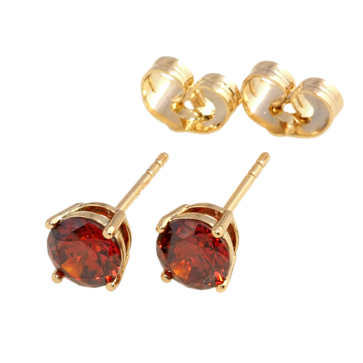 Серьги Xuping Позолота 18K пусеты Красные фианиты в 4-х крапановой оправе ø 6мм фото №17 Серьги Xuping Позолота 18K пусеты Красные фианиты в 4-х крапановой оправе ø 6мм фото №17