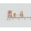 Серьги Xuping Позолота 18K пусеты Розовые фианиты в 4-х крапановой оправе 7х7мм фото №2 Серьги Xuping Позолота 18K пусеты Розовые фианиты в 4-х крапановой оправе 7х7мм фото №2